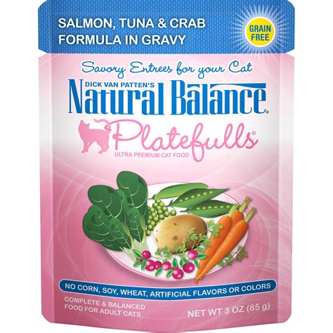 The maintenance of proper body weight is most important for your dog's health. Natural Balance Platefulls Salmon, Tuna & Crab Adult Cat ...