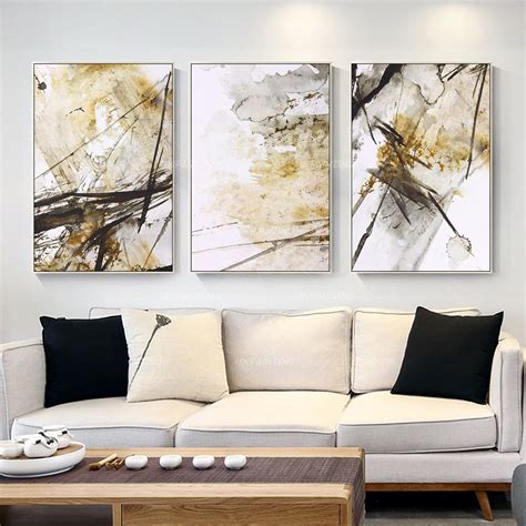 3 Pieces Wall Art Abstract Print Art Painting Set Of 3 Wall Etsy 3