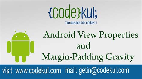 Android Tutorial 2019 Android View Properties And Margin Padding