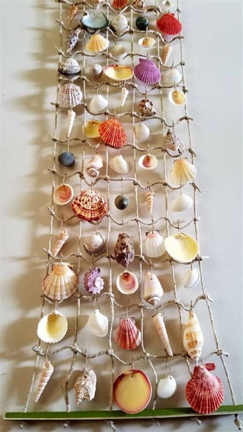 Sea Shell Wall Decoration Wall Decor Palm Tree Shell Art Etsy