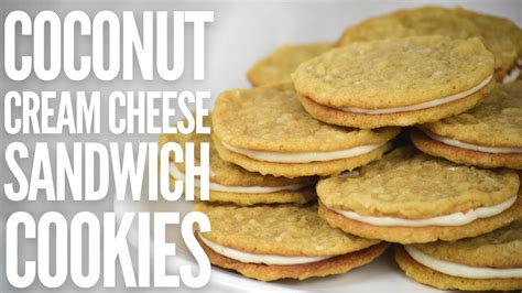Delicious Chewy Coconut Cream Cheese Cookies Recipe Easy Sandwich