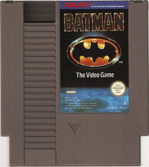 Batman The Video Game 1989 Nes Box Cover Art Mobygames