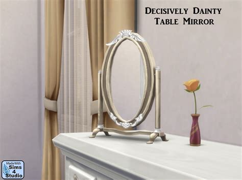 Decisively Dainty Table Mirror Sims 4 Studio