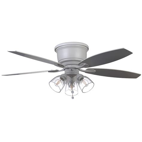 It is high summer and with it the heat. Hampton Bay Stoneridge 52 in. Matte White Hugger LED ...