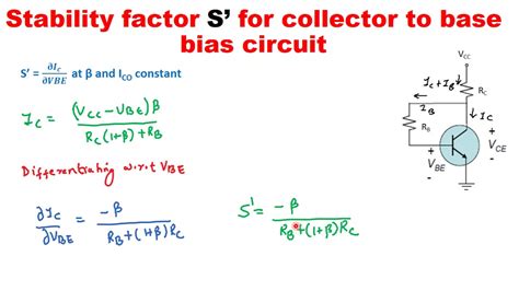 There are three variables which are temperature dependent. Stability factors for collector to base bias circuit in ...