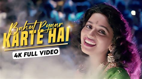 Bahut Pyaar Karte Hai 4k Video Saajan Madhuri Dixit 90 S Best Hindi Romantic Songs Youtube