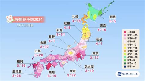 Detailed Cherry Blossom Forecast Maps Show Early Arrival For Japans