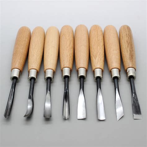 8Pcs Woodpecker Wood Carving Tools Chip Detail Chisel set Knives tool ...