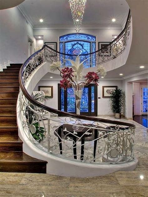 Pin By Katie Freeman On Hall Way And Foyer Staircase Design Luxury
