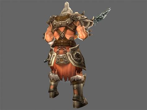 Diablo Iii Barbarian Male 3d Model 3dsmax Files Free Download Cadnav