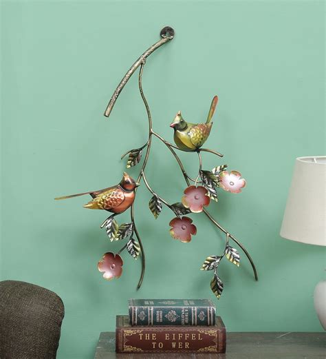 Buy Wrought Iron Hanging Birds In Multicolour Wall Art By The Shining
