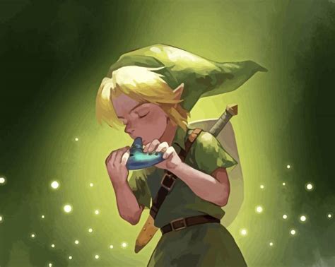 Link Playing Ocarina Legend Of Zelda Diamond Painting