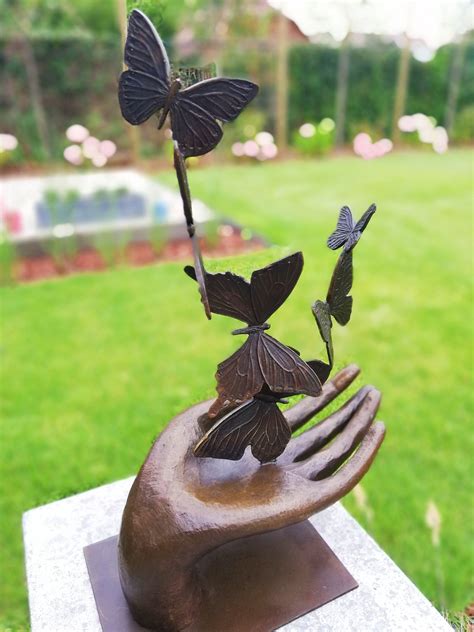 Bronze Sculpture Releasing Butterflies Etsy