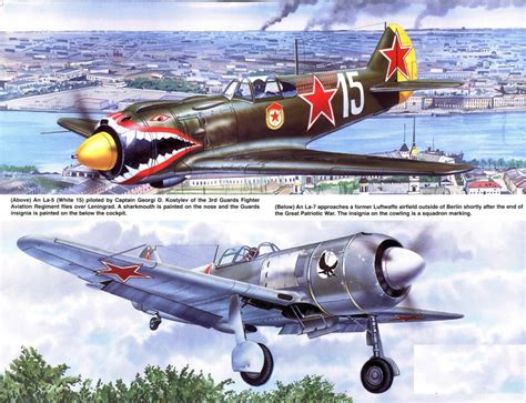 WWII Soviet Air Forces Lavochkin LA 7 Fighter Cute Scale Tiger Model