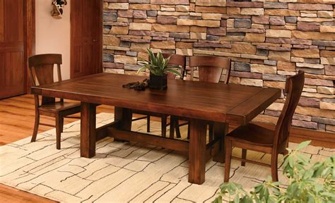 We offer many different styles of dining table chairs. History of the Trestle Dining Room Table - Amish Direct ...