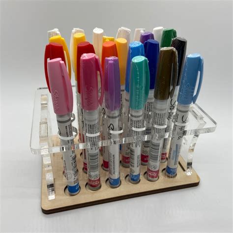 Acrylic Paint Marker Holder Pen Organizer Table Top 24 Etsy