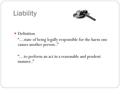 Ppt Legal Liability Powerpoint Presentation Free Download Id4257914