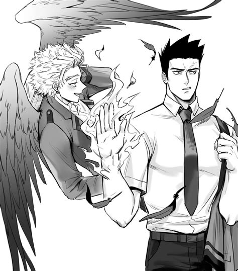 Endeavor And Hawks Boku No Hero Academia Drawn By Helenroro Danbooru