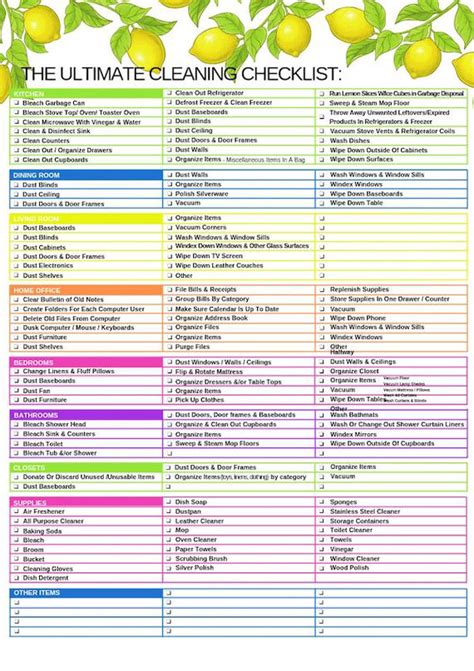 Weve Created The Ultimate House Cleaning Checklist For You To Keep