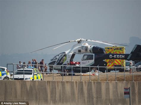 girl airlifted to hospital after being swept out to sea in kent daily mail online