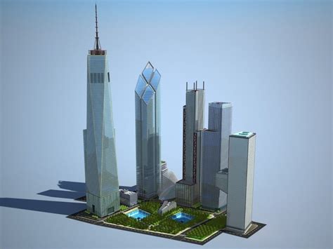 New World Trade Center Complex 3d Model Cgtrader