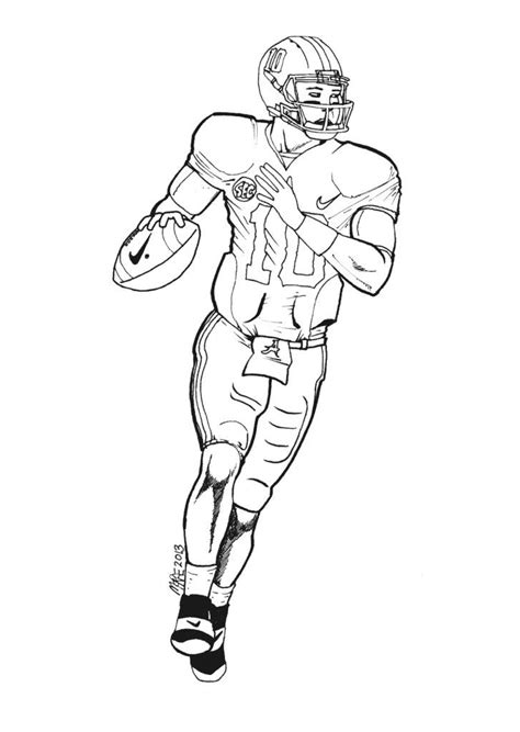 Https://tommynaija.com/coloring Page/realistic Football Player Coloring Pages