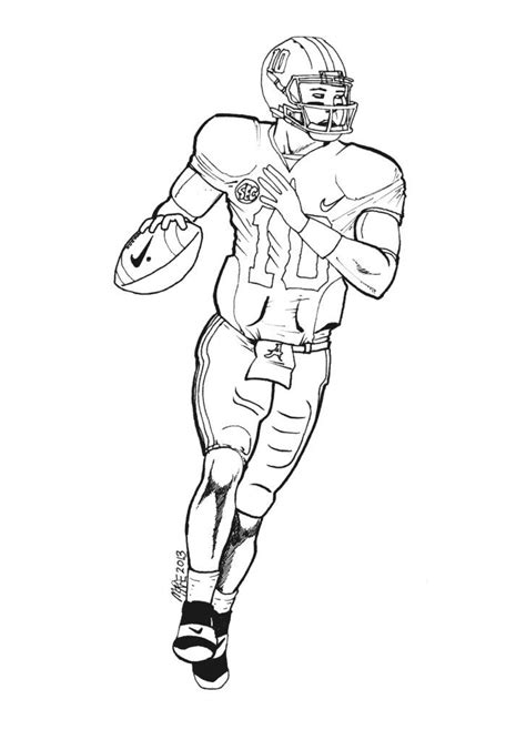 Printable football player coloring pages for kids coloring4free. dc4AX5nce.jpg (727×1024) | Sports coloring pages, Football ...