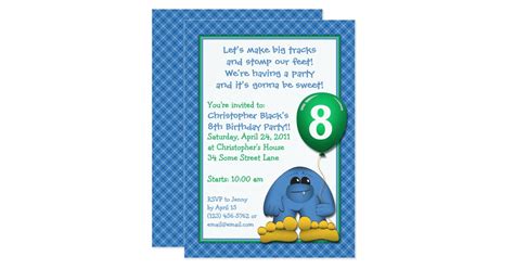 Bigfoot Kids Birthday Party Invitation Zazzle