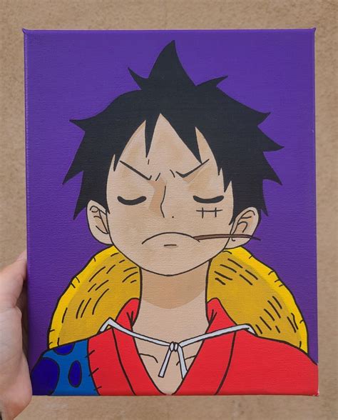 One Piece Luffy Painting Anime Canvas Painting Anime Drawings Mini Canvas Art