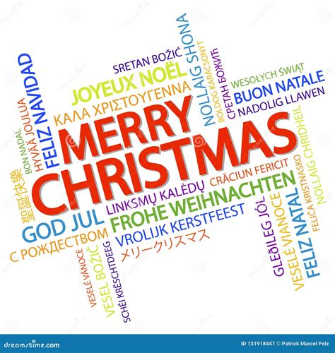 Word Cloud Merry Christmas Stock Vector Illustration Of Symbol 131918447