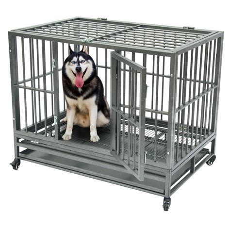 Enyopro 36 Heavy Duty Dog Cage Strong Folding Metal Crate Kennel For