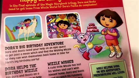 Dora The Explorer Big Birthday Adventure Video Nick Jr Dvd Movie