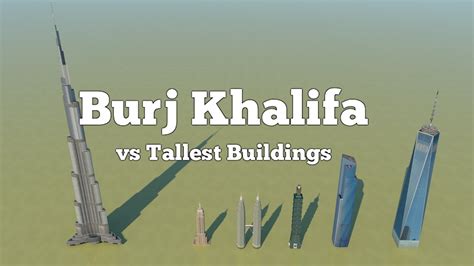 Burj Khalifa Vs Tallest Buildings Size Comparison 2020 3d Youtube