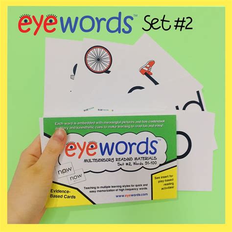 Eyewords Multisensory Sight Word Cards Set 2 Words 51 100 Hard Good