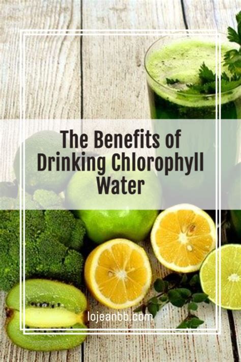 The Benefits Of Drinking Chlorophyll Water Artofit