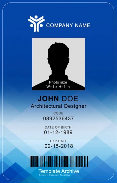 16 Id Badge And Id Card Templates Free Templatearchive