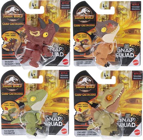 Buy Jurassic World Camp Cretaceous Snap Squad Set Of Four Snap On