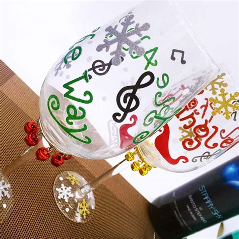 Custom Patterns Hand Painted Christmas Tree Wine Glasses Wholesale