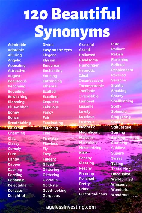 120 Synonyms For Beautiful To Use For Love Life And Writing What Are