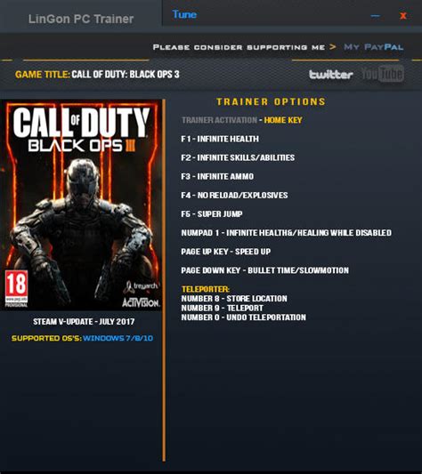 Call Of Duty Black Ops 3 Trainer 9 Update 24 July 2017 Lingon