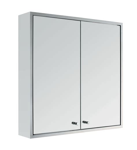 Stainless Steel Double Door Wall Mount Bathroom Cabinet Storage
