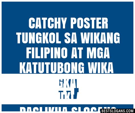 Catchy Poster Tungkol Sa Wikang Filipino At Mga Katutubong Wika Hot