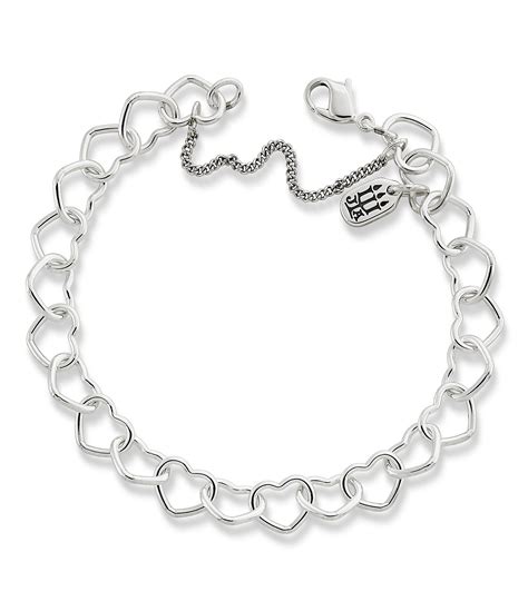 James Avery Sterling Silver Connected Hearts Charm Bracelet Dillard S James Avery Charm