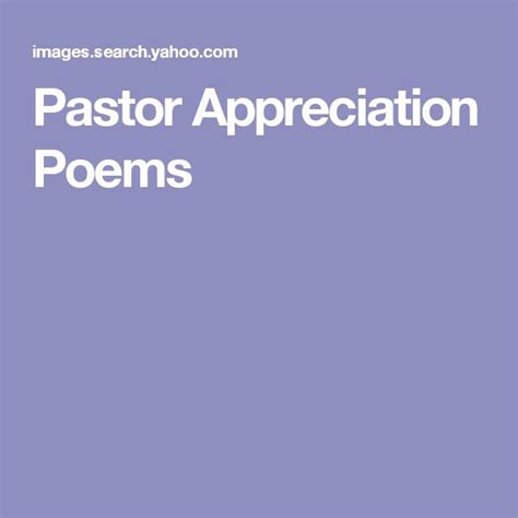 Funny Pastor Appreciation Poems