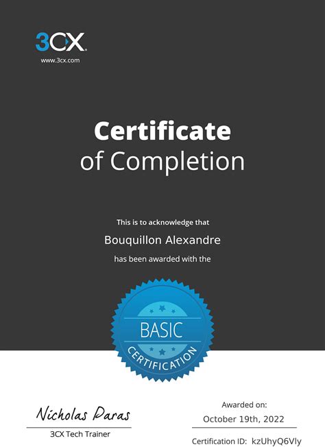 Certification 3cx Basic Abtel