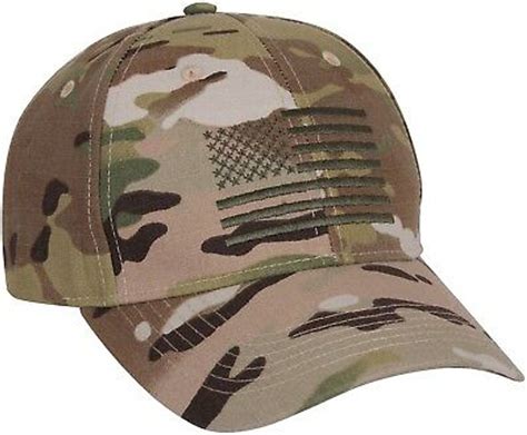 Multicam Tactical Us Flag Cap Adjustable Military Hat Army Camo Ocp