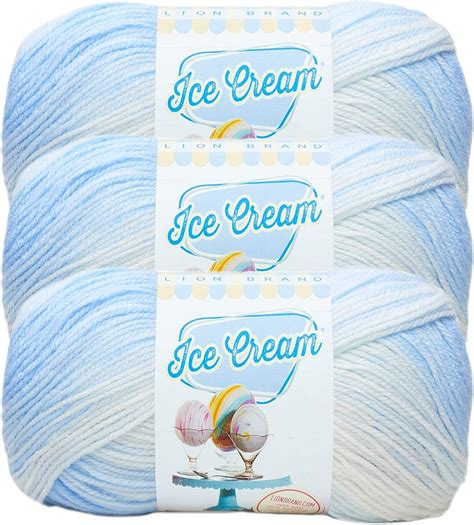 Pack Of Lion Brand Ice Cream Yarn Blueberry Michaels