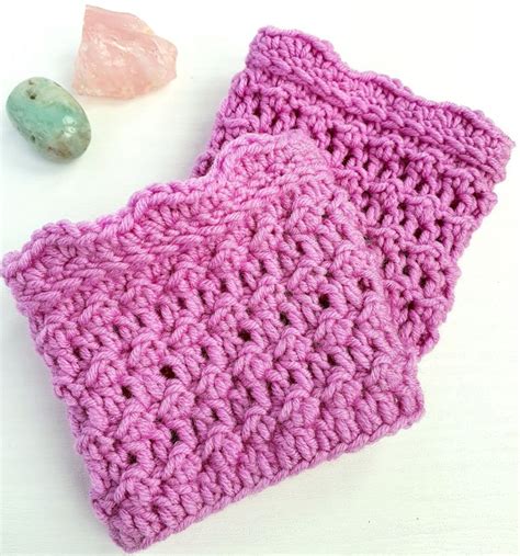Free Calming Crochet Wrist Warmers Pattern The Stitch Foundry