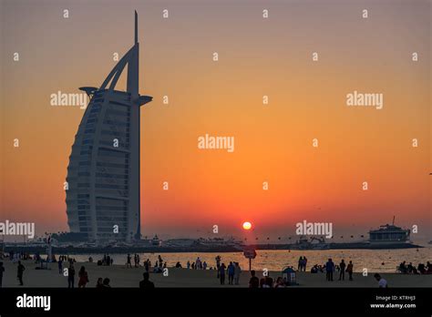 Burj Al Arab Jumeirah Beach Stock Photo Alamy