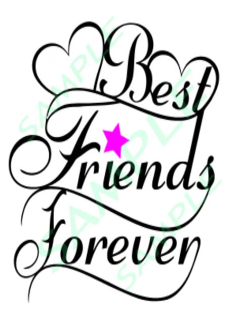 Best Friends Forever Saying Cut Files Silhouette Cricut
